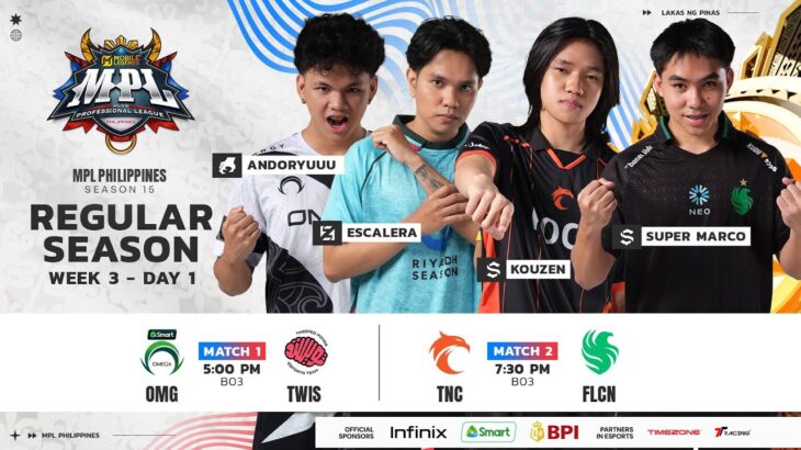 🔴 LIVE | MPL PH S15 | FILIPINO – Week 3 Day 1